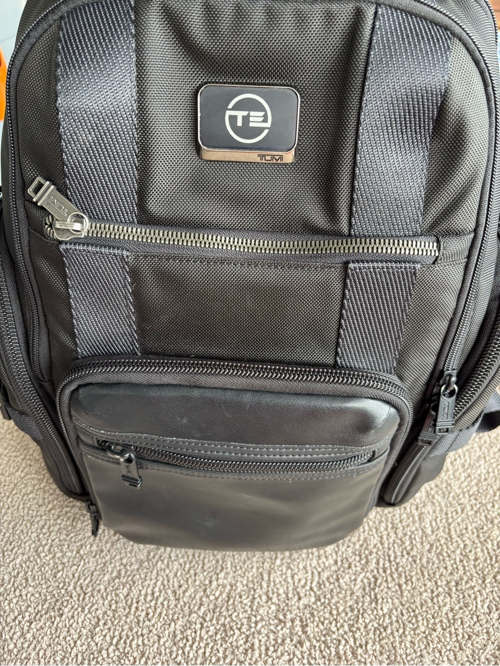 TUMI Alpha Bravo Sheppard Deluxe Brief Pack Backpack Black 232389D Leather
